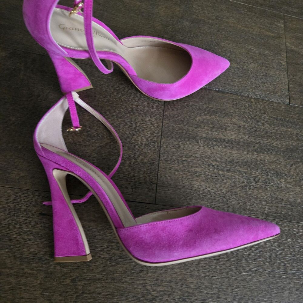 GIANVITO ROSSI Women's Suede 105 Mm Pumps Heels Sandals Size 40 / US 10